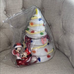 Disney white Christmas Tree popcorn holder